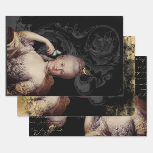 Hoja De Papel De Regalo Retrato alterado de la joven Marie Antoinette