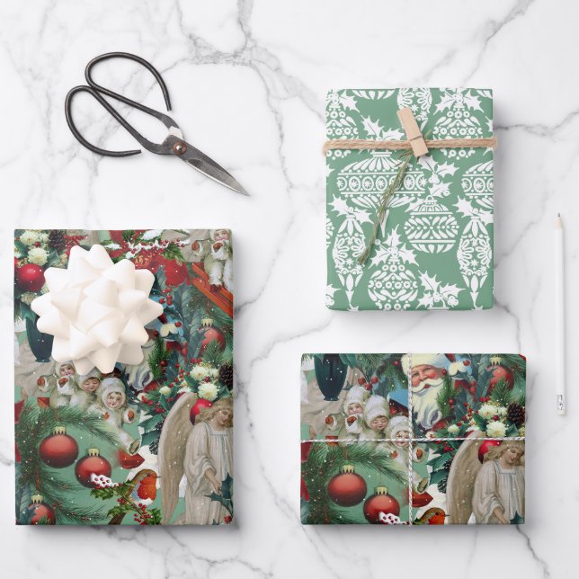 Hoja De Papel De Regalo Retrato de Navidades de Victoria (Anverso)