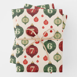 Hoja De Papel De Regalo Retro “67” Christmas Ornament Flat Wrapping Paper