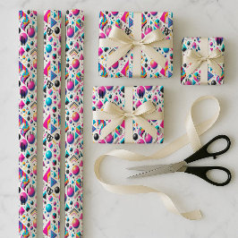 Hoja De Papel De Regalo Retro 90s Memphis Geometric Neon Wrapping Bundle