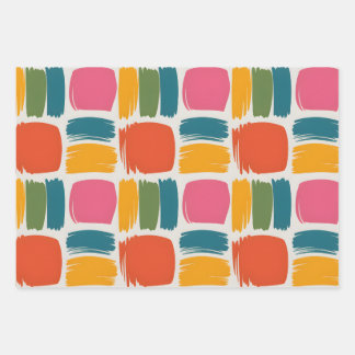 Hoja De Papel De Regalo retro circle wrapping paper, 70s wrapping paper, m