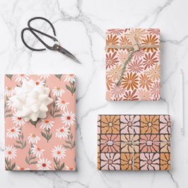 Hoja De Papel De Regalo Retro Daisy Delight