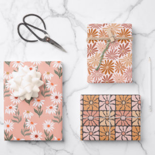 Hoja De Papel De Regalo Retro Daisy Delight