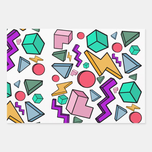 Hoja De Papel De Regalo Retro de cosecha estética de los años 80 (Anverso)