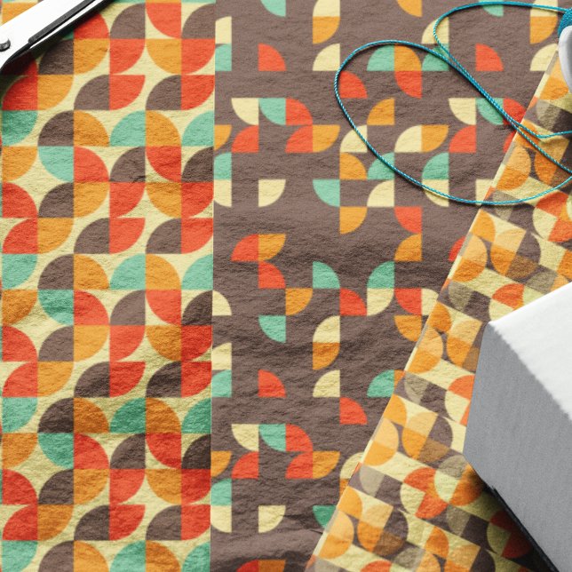 Hoja De Papel De Regalo Retro divertido diseña Groovy 70 (Subido por el creador)