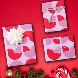 Hoja De Papel De Regalo Retro Geometric Tulip Wrapping Gift Paper