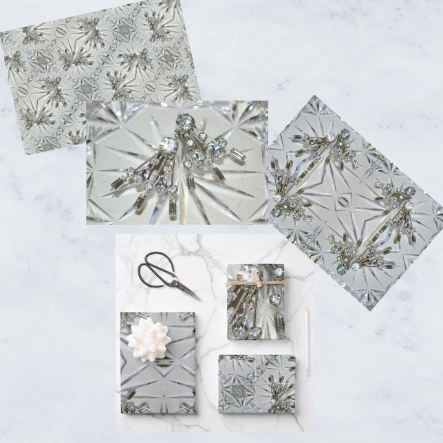 Hoja De Papel De Regalo Retro Glam Art Deco Rhinestones (Subido por el creador)