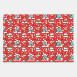 Hoja De Papel De Regalo Retro lindo