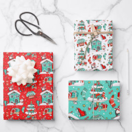 Hoja De Papel De Regalo Retro lindo
