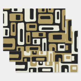 Hoja De Papel De Regalo Retro Mid Century Moderno