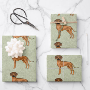 Hoja De Papel De Regalo Rhodesian Ridgeback Patrón de perro león africano