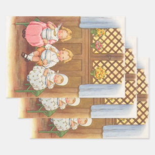 Hoja De Papel De Regalo Rima Infantil Vintage Pease Porridge Hot