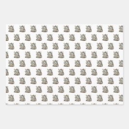 Hoja De Papel De Regalo Rinoceronte festivo