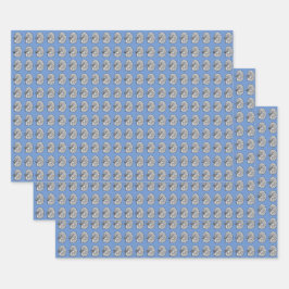 Hoja De Papel De Regalo Riñones azules,