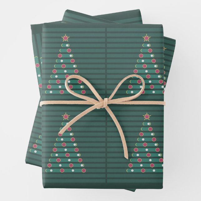 Hoja De Papel De Regalo Ritmo de Siempreverde (In situ)