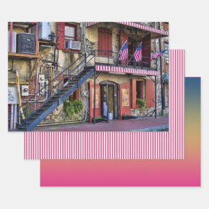 Hoja De Papel De Regalo River Street, Savannah Georgia Fotografía de viaje