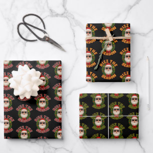 Hoja De Papel De Regalo Rizz La Temporada Santa Navideño de Moda