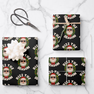 Hoja De Papel De Regalo Rizz La Temporada Santa Navideño de Moda