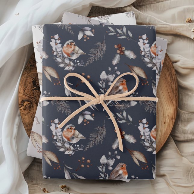 Hoja De Papel De Regalo Roberto de invierno rustico de Woodland deja (Subido por el creador)