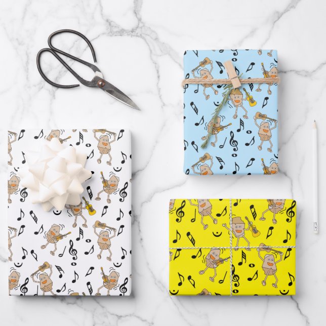 Hoja De Papel De Regalo Rocas de guitarra (Anverso)