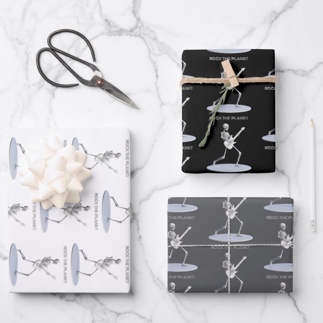 Hoja De Papel De Regalo Rock the Planet (Anverso)