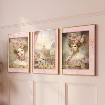 Rococo Glamour & Allure Rosa Decoupage 1