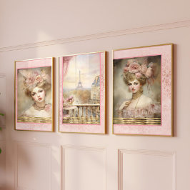 Hoja De Papel De Regalo Rococo Glamour & Allure Rosa Decoupage 1