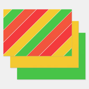 Hoja De Papel De Regalo Rojo, amarillo y verde anime