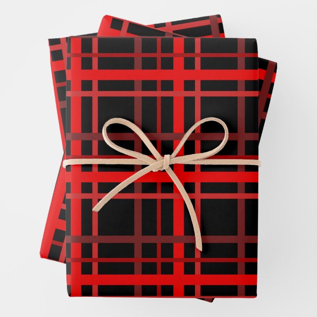 Hoja De Papel De Regalo Rojo y negro (In situ)