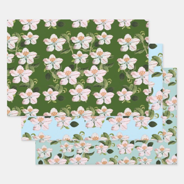 Hoja De Papel De Regalo Romantic cherry blossom garden (Set)
