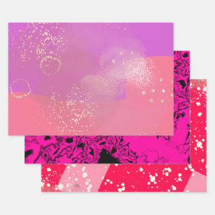 Hoja De Papel De Regalo Romantic glitter pink art