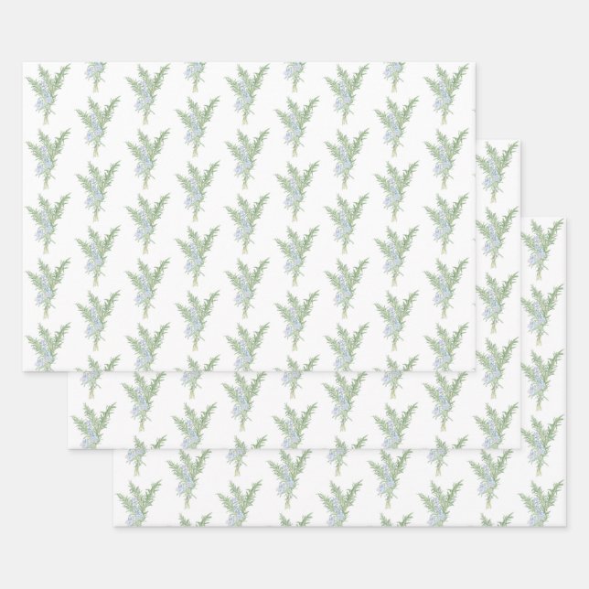Hoja De Papel De Regalo Romero Florido (Set)