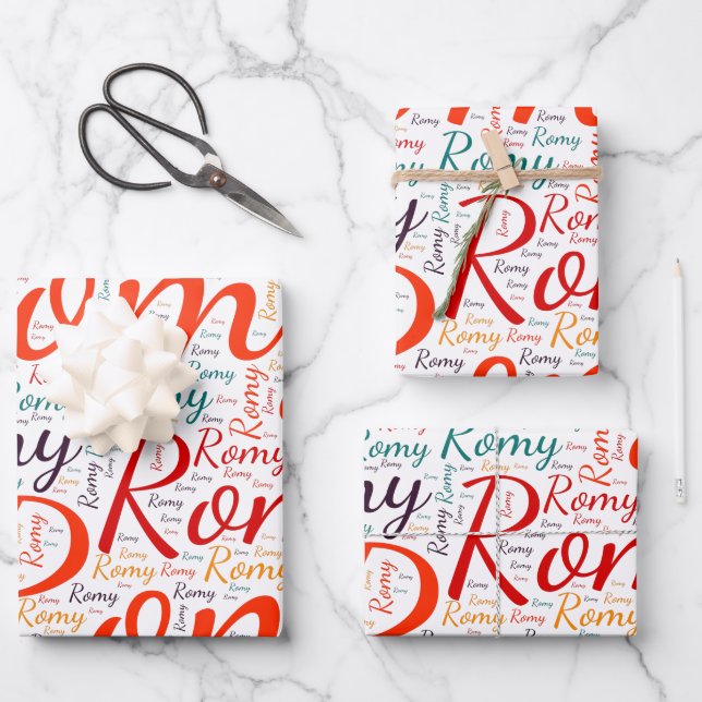 Hoja De Papel De Regalo Romy (Anverso)