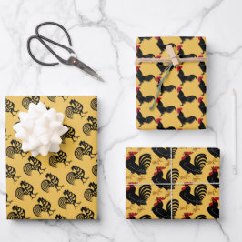 Hoja De Papel De Regalo Roosters