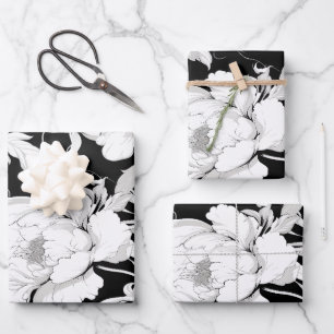 Hoja De Papel De Regalo Rosa Blanca