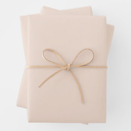 Hoja De Papel De Regalo Rosa champán Color Sólido Plano