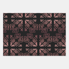 Hoja De Papel De Regalo Rosa de oro negro