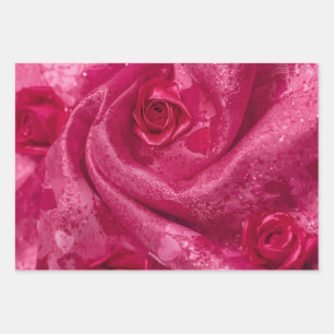 Hoja De Papel De Regalo Rosa de seda rosa