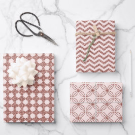 Hoja De Papel De Regalo Rosa Dorado Brillante