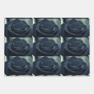 Hoja De Papel De Regalo Rosa negro foto gótica oscura con motivos estampad