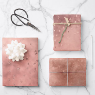 Hoja De Papel De Regalo Rosa Nube Starry Oscura