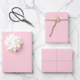 Hoja De Papel De Regalo Rosa Pastel Color Sólido | Clásico | Elegante