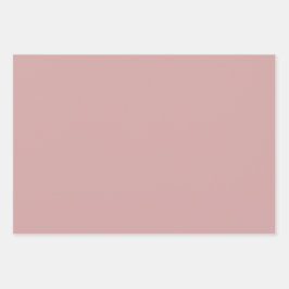 Hoja De Papel De Regalo Rosa polvoriento moderno de color rosa claro sólid