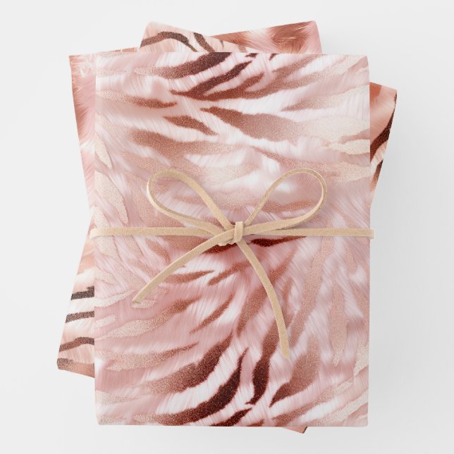 Hoja De Papel De Regalo Rosa Rubor rosa Zebra Animal (In situ)