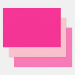 Hoja De Papel De Regalo Rosa sólido variado