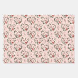 Hoja De Papel De Regalo Rosa vintage clásica romántica
