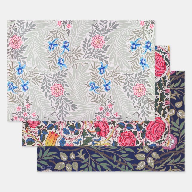 Hoja De Papel De Regalo Rosa, William Morris (Set)