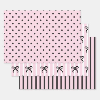 Hoja De Papel De Regalo Rosa y negro
