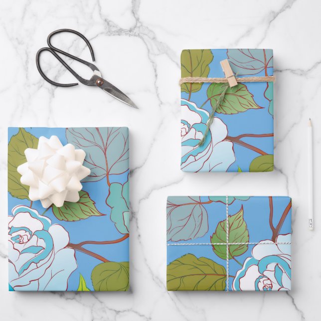 Hoja De Papel De Regalo Rosas 23 (Anverso)