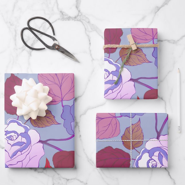 Hoja De Papel De Regalo Rosas 29 (Anverso)